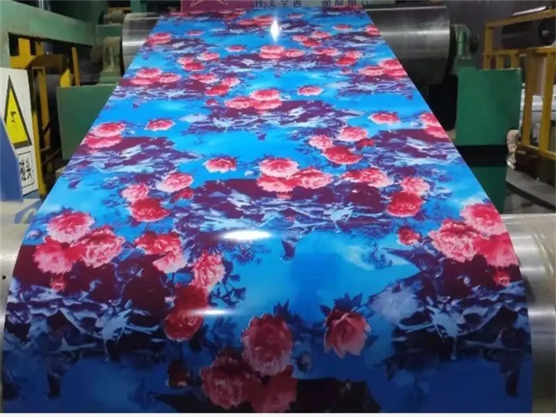 Usine de bobines d'acier galvanisé prélaqué à motif floral (2)