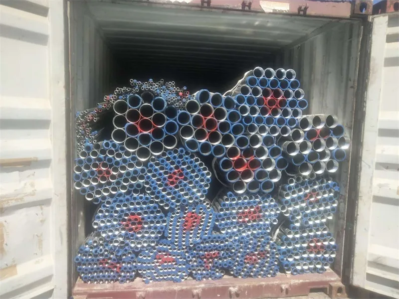 expédition de tubes ronds en acier galvanisé